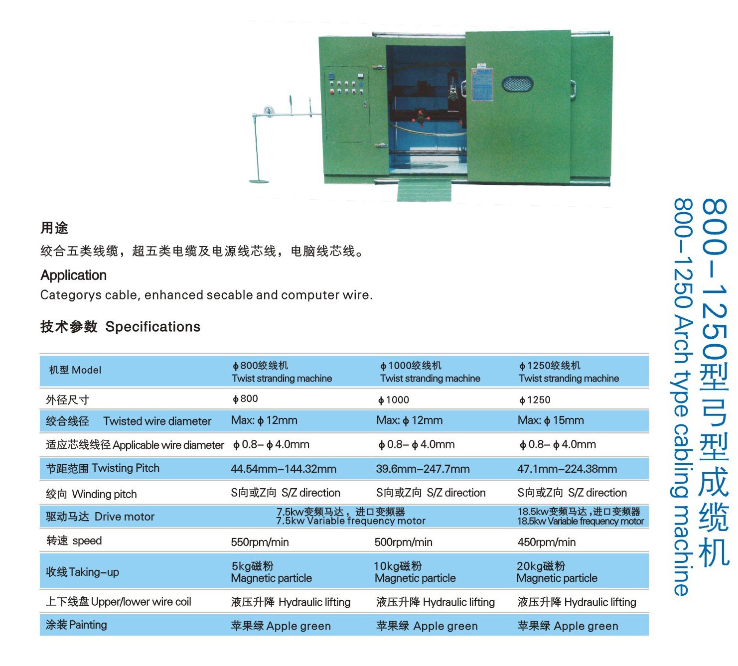 Φ800、Φ1000-弓型成纜機