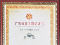 Guangdong Famous Trademark Certificate